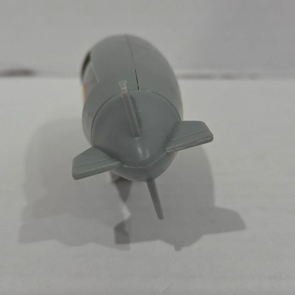 Vintage 1991 Hot Wheels Goodyear Blimp Gray Die-Cast Toy Changeable Graphics